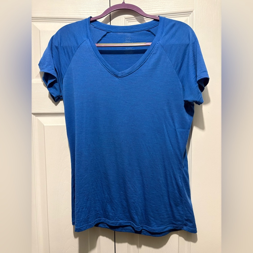 Woolx Blue Mia V-neck top